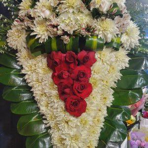 Corona corazon funebre