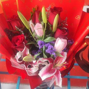 Ramos buchon de rosas